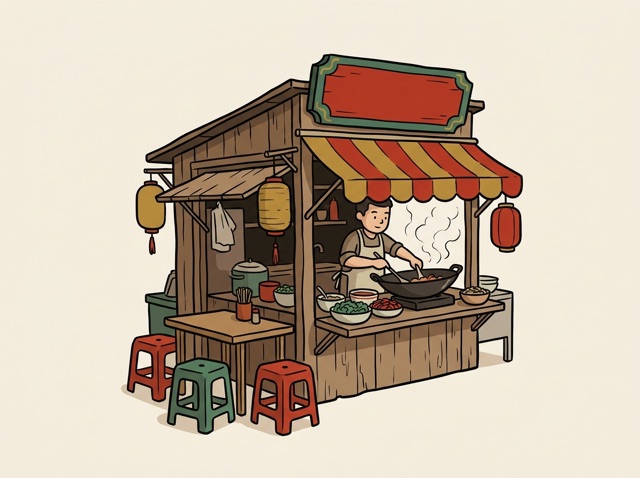 A tiny street eatery