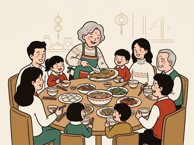 The family round the table