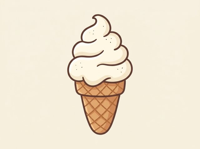 A soft-serve ice cream cone