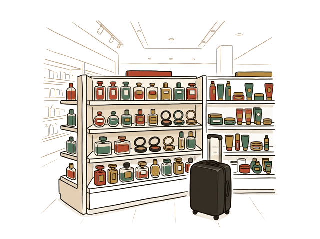 A duty-free shop at an airport