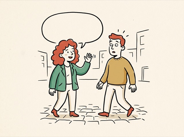 Stopping a stranger on the street